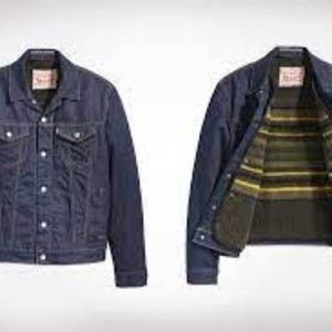 Levi's® WellThread™ X Outerknown Lined Sherpa Trucker Denim/Jean Jacket Large